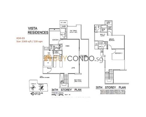 vista residences floor plan